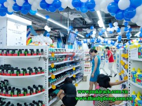 Kệ siêu thị kép lưới tôn liền - Nukirack - Công Ty TNHH SX Và TM Thành Phong